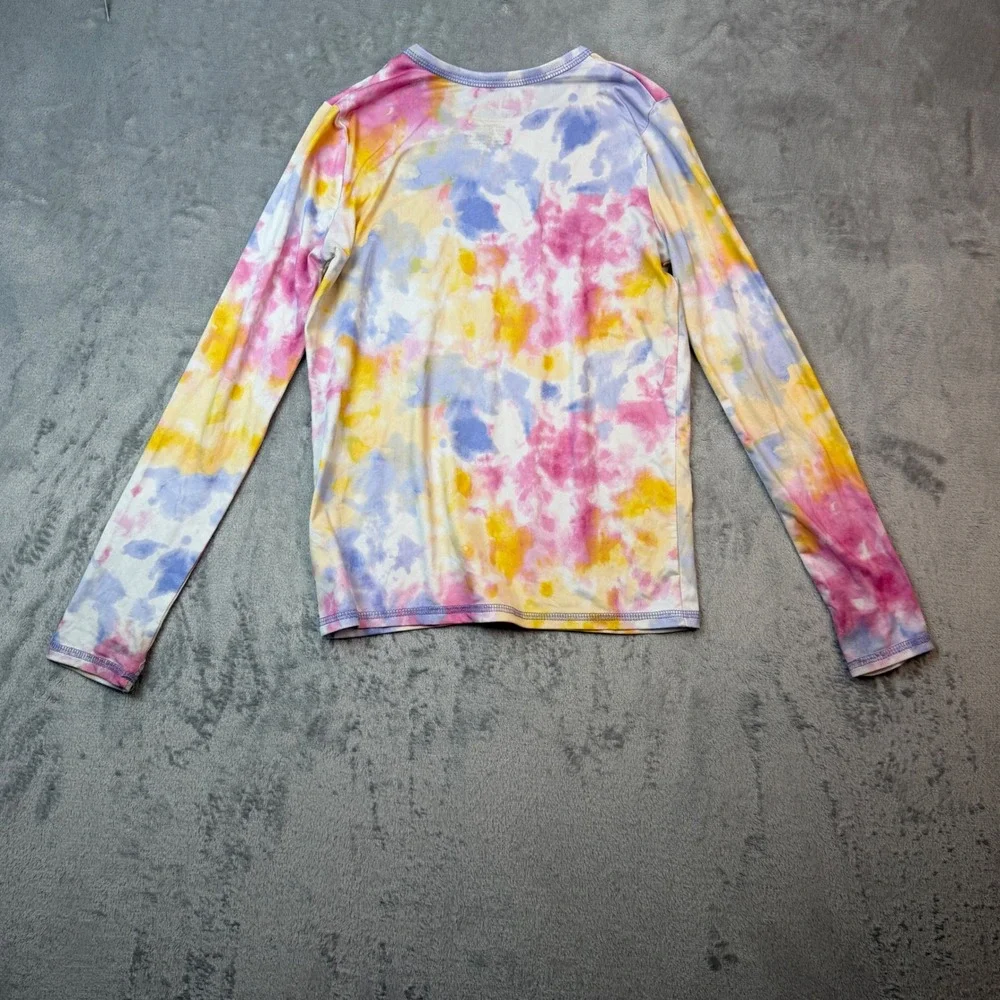 Cuddl Duds Base Layer Set Girls Large Multicolor Tie Dye Comfortech Pajamas 2pk